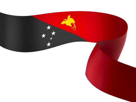 Papua New Guinea flag element design national independence day banner ribbon png