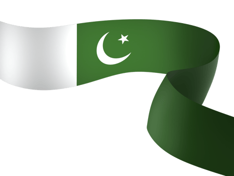 Pakistan flag element design national independence day banner ribbon png