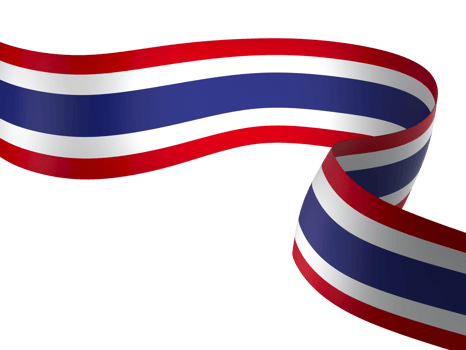 Thailand flag element design national independence day banner ribbon png