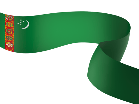 Turkmenistan flag element design national independence day banner ribbon png