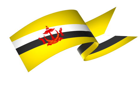 Brunei flag element design national independence day banner ribbon png