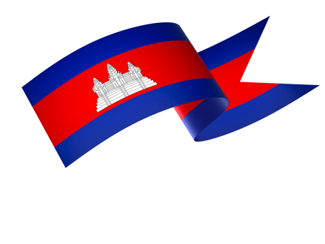 Cambodia flag element design national independence day banner ribbon png