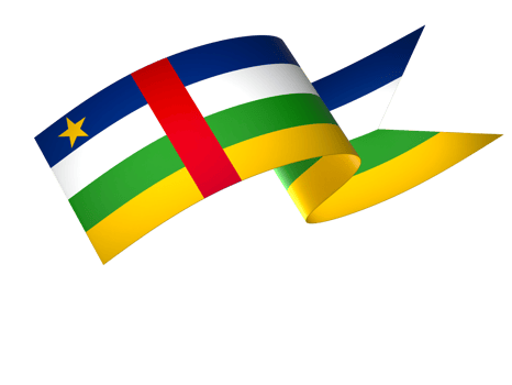 Central African Republic flag element design national independence day banner ribbon png