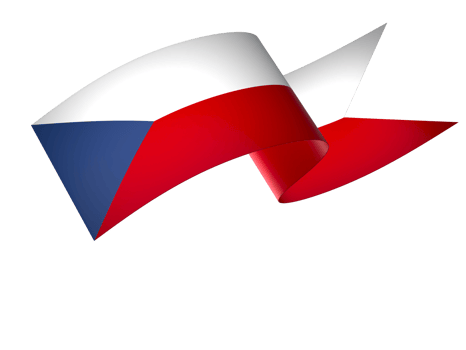Czech Republic flag element design national independence day banner ribbon png