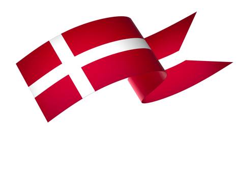 Denmark flag element design national independence day banner ribbon png