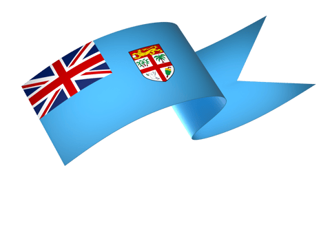 Fiji flag element design national independence day banner ribbon png