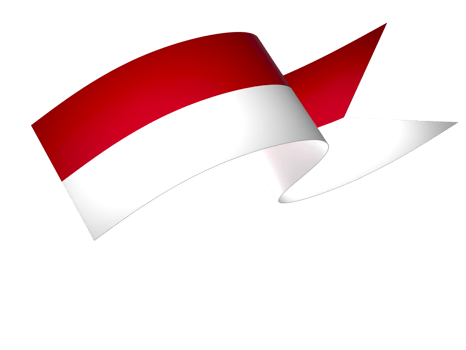 Indonesia flag element design national independence day banner ribbon png
