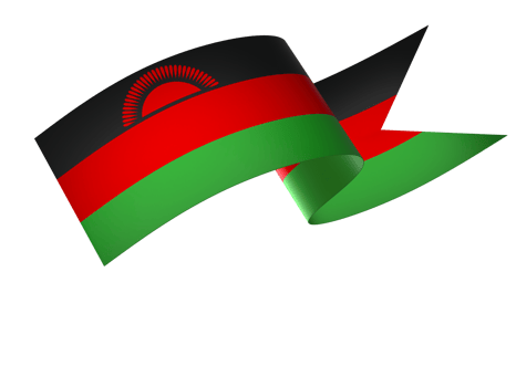 Malawi flag element design national independence day banner ribbon png