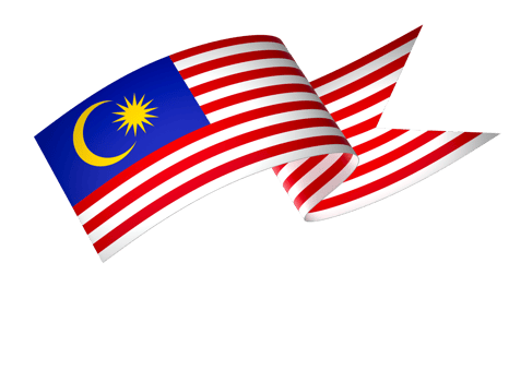 Malaysia flag element design national independence day banner ribbon png