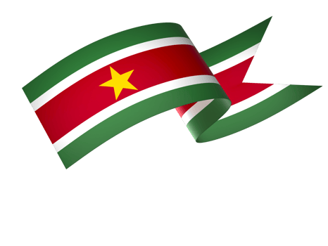 Suriname flag element design national independence day banner ribbon png