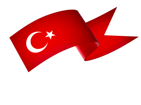 Turkey flag element design national independence day banner ribbon png