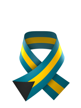 The Bahamas flag element design national independence day banner ribbon png