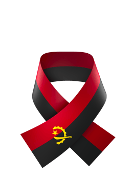 Angola flag element design national independence day banner ribbon png