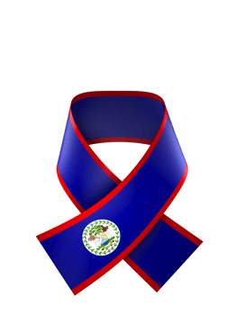 Belize flag element design national independence day banner ribbon png