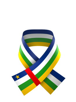 Central African Republic flag element design national independence day banner ribbon png
