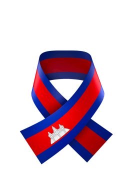 Cambodia flag element design national independence day banner ribbon png
