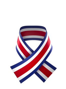 Costa Rica flag element design national independence day banner ribbon png