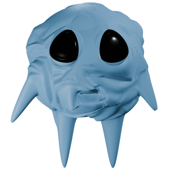 3D ball personage  blue png