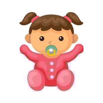 Baby girl icon design. Vector design