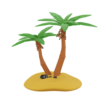 dates palm tree3d icon png