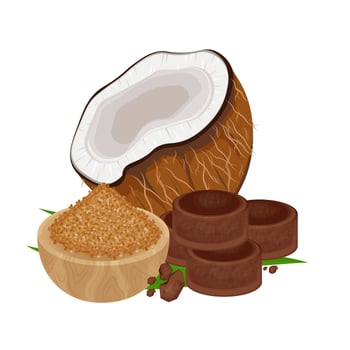 Traditional Javanese sugar vector illustration logo