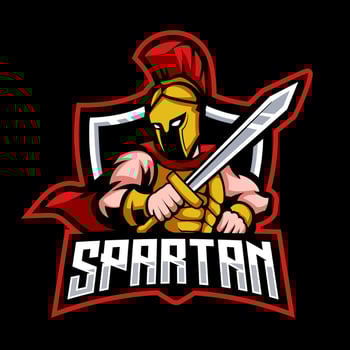spartan mascot logo vector design with modern illustration concept