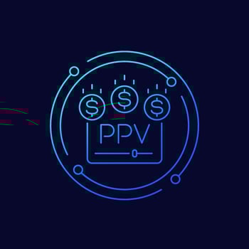ppv icon, pay per view linear design vector