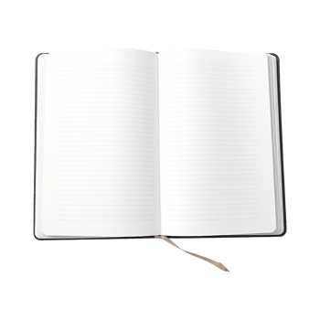 AI generated Opened notebook isolated on transparent background png