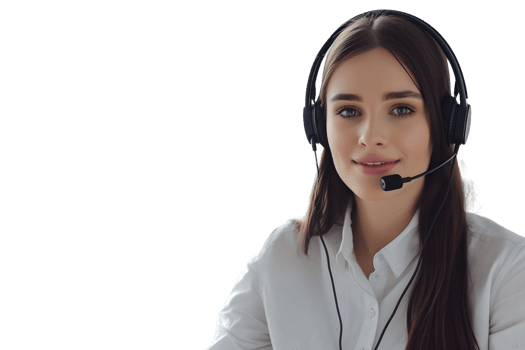 AI generated a woman wearing headphones on a transparent background png