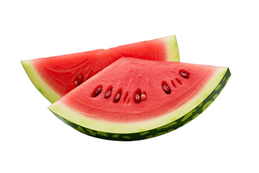 AI generated a slice of watermelon on a transparent background png