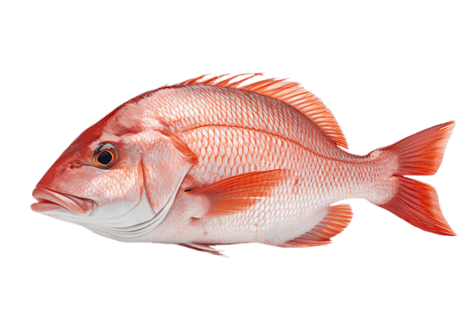 AI generated red snapper fish on transparent background png