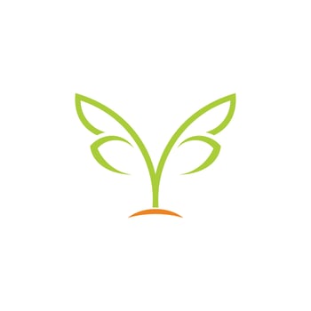 letter y elegant plant soil logo vector