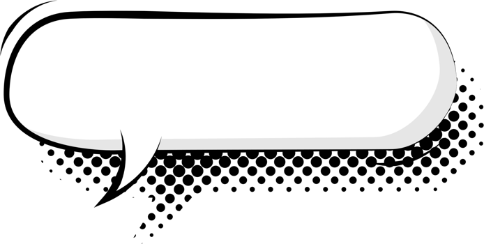 Black and white color Pop art polka dots halftone speech bubble balloon icon sticker memo keyword planner text box banner, flat png transparent element design
