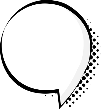 Black and white color Pop art polka dots halftone speech bubble balloon icon sticker memo keyword planner text box banner, flat png transparent element design