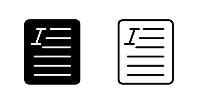 Document Italic Vector Icon