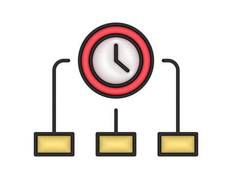 a 3d Time Management on a transparent background png