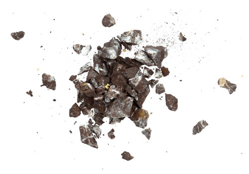 explosion of rock particle isolated png