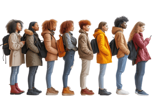 AI generated Various nationalities , Men, women and corporate diversity png