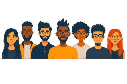 AI generated Business People Avatar Headshot. isolated on transparent background png
