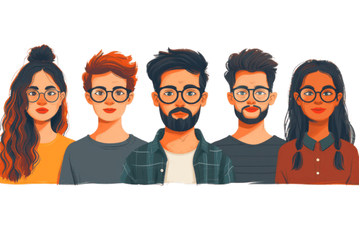 AI generated Business People Avatar Headshot. isolated on transparent background png