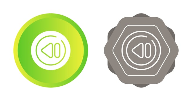 Previous Track Circle Vector Icon
