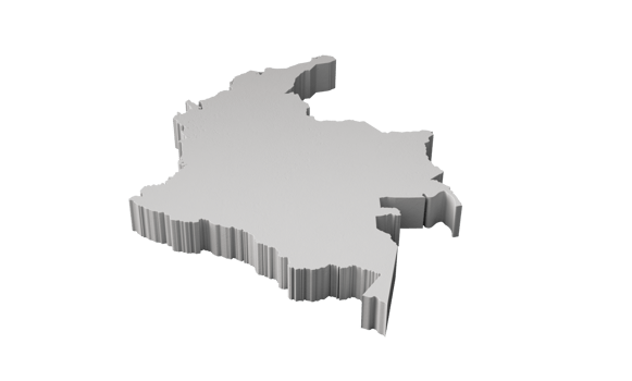 Colombia 3D map Geography Cartography and topology 3D illustration png