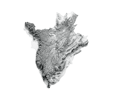 Burundi Map Burundi Flag Shaded relief Color Height map 3d illustration png
