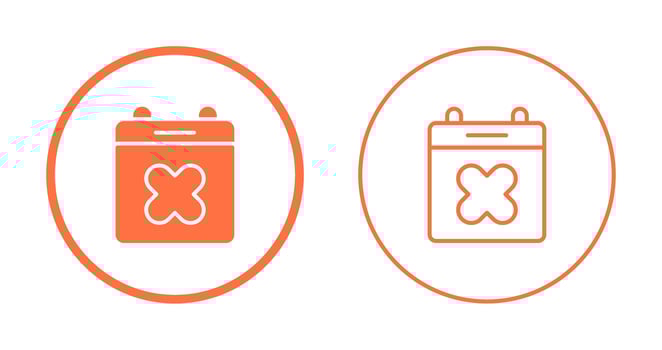 Calendar Xmark Vector Icon