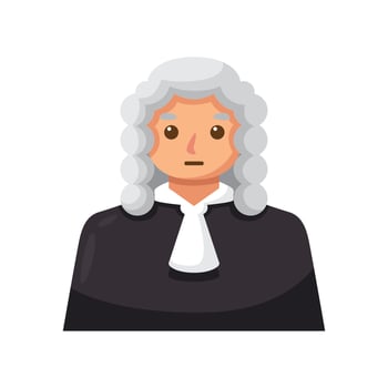 Judge icon illustration. Vector design