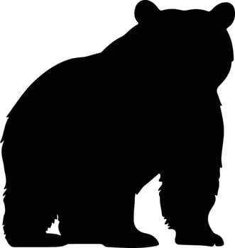 bear black silhouette vector