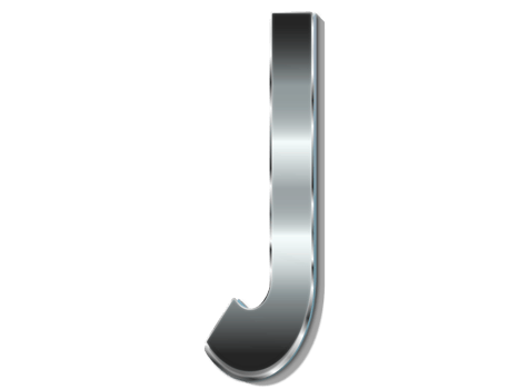 LETTER J METAL STYLE png