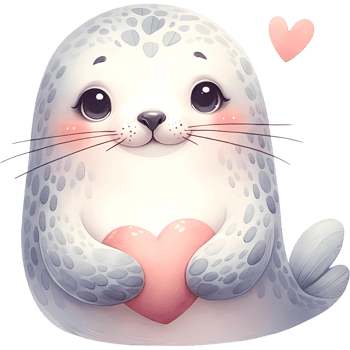 AI generated Animal holding the heart clipart for love in Valentine Day png