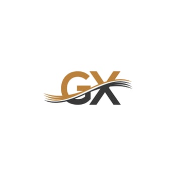 Alphabet Initials logo GX, XG, X and G vector