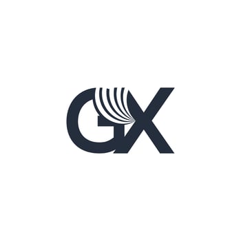 Alphabet Initials logo GX, XG, X and G vector